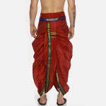 Men Maroon Solid Readymade Dhoti Pants