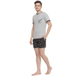 sketchers Grey Solid Sleepwear Set