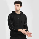 Men Black Hooded Sweatshirt