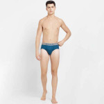 Men Blue Solid Super Combed Cotton Basic Briefs