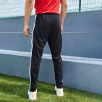 Men Black & White 3 Stripes SJ TO Tapered Fit Solid Sustainable Track Pants